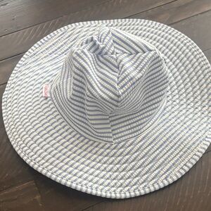 Ruffle Butts Blue and White Striped Hat